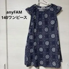 anyFAM 花柄 ノースリーブワンピース 140