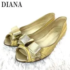 LA3385 DIANA ダイアナ フラットシューズ ゴールド 22