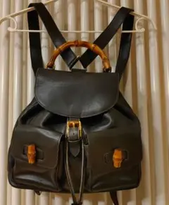 GUCCI バンブーリュック オールレザー 黒