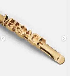 ヴェルサーチェ　ヘアピン　ロゴ　美品 VERSACE ピアス ベルサーチ ヴェルサーチェ メドゥーサ ロゴ