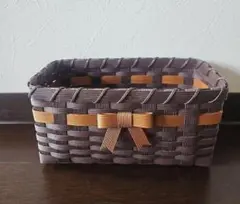 エコクラフト　リボン付き小物入れ