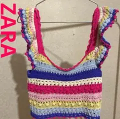 即購入OK！　ZARA カラフルニットトップス　夏