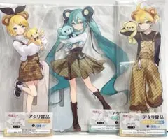 初音ミク 鏡音リン 鏡音レン ビビット缶バッジ アクリルスタンドBIG アタリ