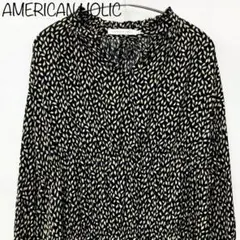 【AMERICAN HOLIC】スキッパーティアードワンピース　M　フラワー