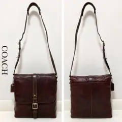 COACH コーチ 本革 ハリソン マップ ショルダー バッグ