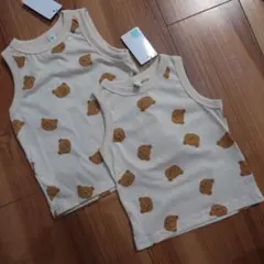 くまちゃん　タンクトップ　お揃い　2枚セット