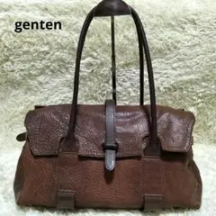 genten ゲンテン ハンドバッグ ショルダーバッグ ダークブラウン