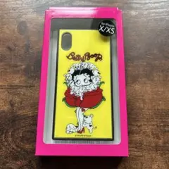 【新品未使用】BettBoop IPhoneX/XS対応ガラスケース（イエロー）