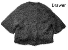 Drawer ドゥロワー モヘヤショートカーディガン size1