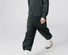 ユニクロC スウェットワイドパンツ　ダークグリーン　S 新品未使用品
