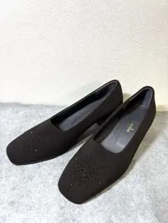 【t.inaba 】ライントーン ブラウンパンプス 22.0cm ✴︎良品✴︎