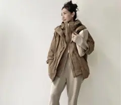 Remi Rerief 2wayジップアップブルゾン ベージュ