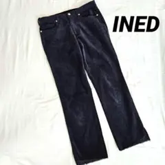 【INED】ストレートデニムパンツ ネイビー 11サイズ L スリット