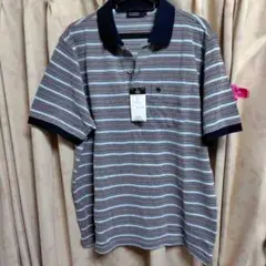Polo ストライプ ポロシャツ LL