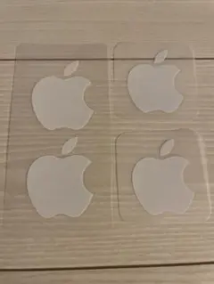 Apple ロゴ透明フィルムステッカー　4枚セット