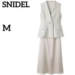 【美品】SNIDEL スナイデル　ウエストシェイプジレ&サテンワンピースセット
