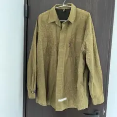 ringspun カーキ 長袖シャツLサイズ