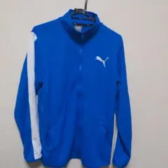 PUMA 青 ジップアップ ウィンドブレーカー