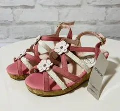 【新品未使用】axes femme 立体お花デニムサンダル ピンクXL