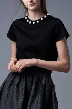 ほぼ新品♡AMICA♡パールTシャツ♡ブラック