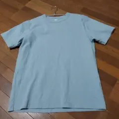ライトブルー クルーネック Tシャツ