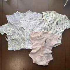 コットン前開き　半袖肌着セット