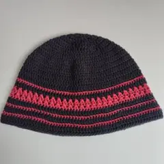 クラッシャーハット ビーニー ニット帽 ハンドメイド 男女兼用