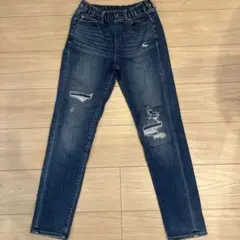 ダークブルーデニムパンツ ゴムウエスト150cm