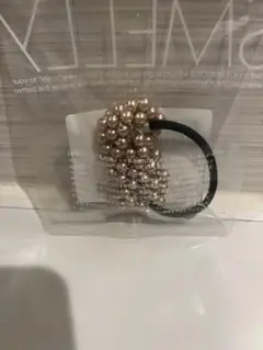 スメリー　ギャザーパールヘアゴム ライトピンク