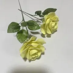 クレイフラワー　薔薇2本セット