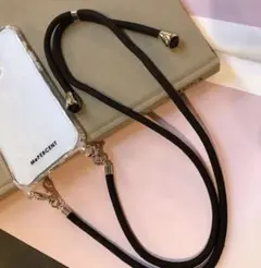 Me% 【ロングタイプ】ロープモバイルストラップ2 ブラック