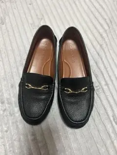 coach ブラック　メイビス　ビッドローファー　ゴールド金具