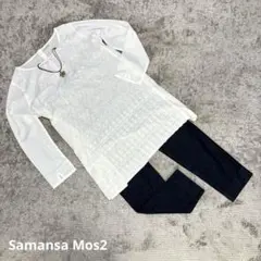 Samansa Mos2 軽い着心地♪ フロントレース チュニック