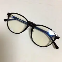 無印良品　ハイコントラストレンズ　ブラックラウンドフレームメガネ