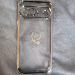 Pixel9 透明ソフトケース ハートデザイン