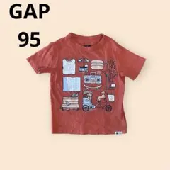 GAP 子供 半袖 Tシャツ オレンジ 95cm ベビー キッズ コットン 夏