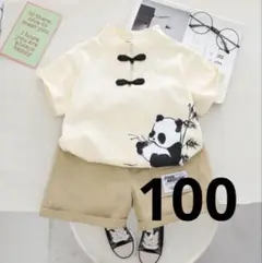 キッズ パンダ Tシャツ パンツ 上下セット 春夏 チャイナ風 かわいい 100