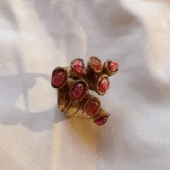 Saint Laurent Arty dots ring ピンク