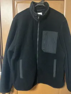 GAP ブラックフリースジップアップジャケット