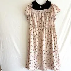 ラブトキシック　花柄　ワンピース　ドッキングワンピ　オフショルダー　ガーリー　M