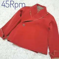 【美品】【45rpm 】ウール ジャケット コート レッド