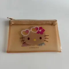 サンリオ　日焼けキティ　フラットポーチ　キティ