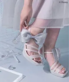 【お値下げ不可】ランダ　シンデレラ　ドレスアップミュール　ホワイト　Lサイズ お値下げ不可】ランダ シンデレラ ドレスアップミュール