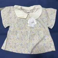 花柄襟付き半袖シャツ 110サイズ フタフタ
