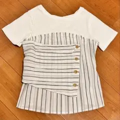 ❤︎【新品・未使用】AZUL by moussy ストライプ 半袖 カットソー❤︎