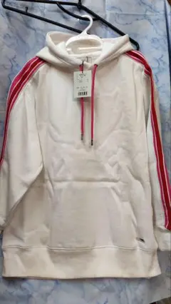 新品♪Rady ピンク×レッドライン フーディー♪ホワイト・Sサイズ