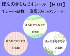 ほんのきもちシール48枚【H-01】メッセージ/ギフト/サンキュー/ハンドメイド