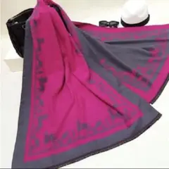 【新品未使用】ストール ピンクレッド
