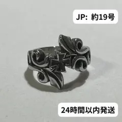 指輪　リング　クロス　シルバー　約19号サイズ　アメカジ　メキシカン　CR070