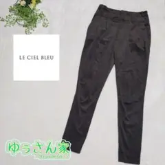 美品 ルシェルブルー テーパードパンツ スエード ブラウン